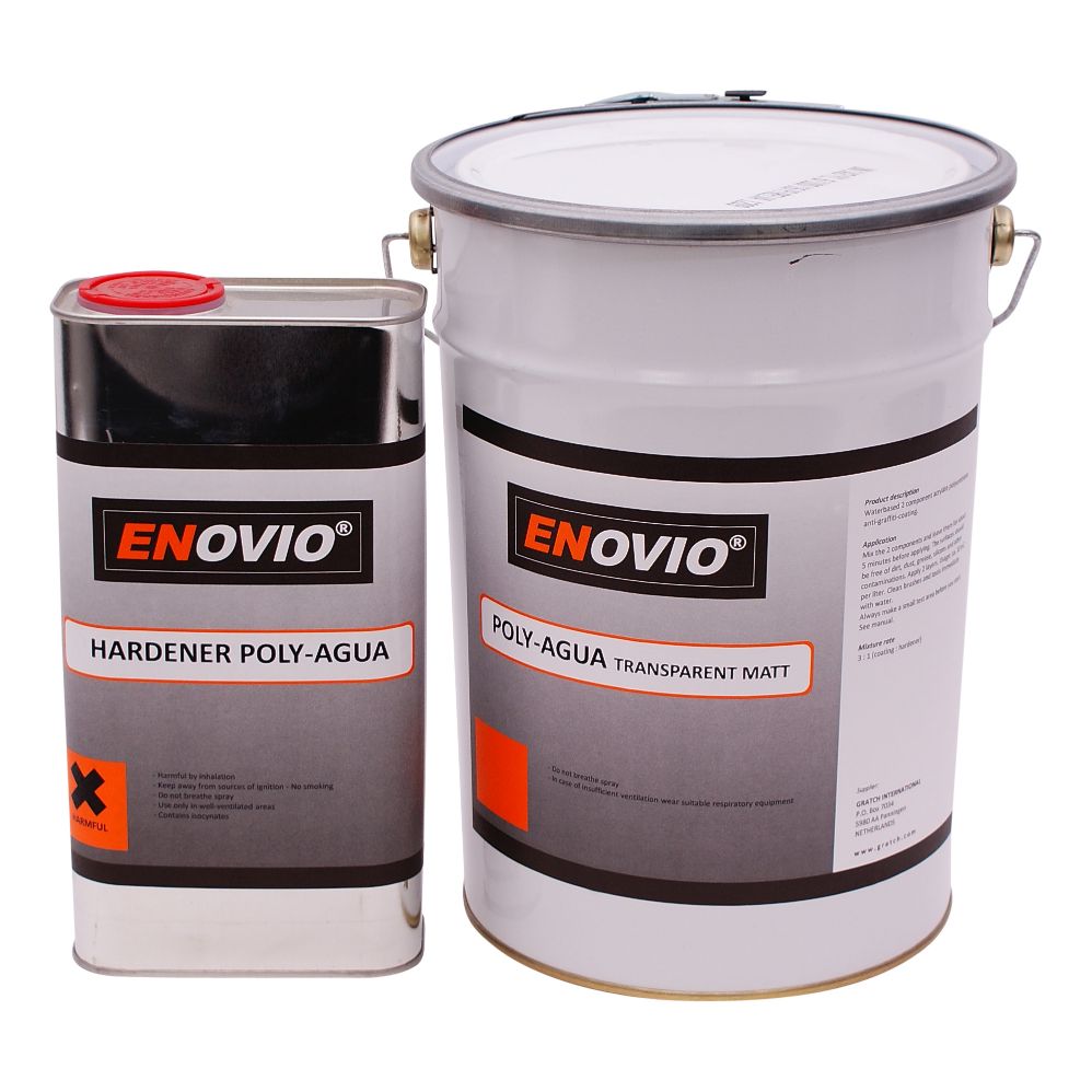 Enovio Poly-Agua hybrid anti-graffiti coating available in various packages
